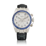 Cosmograph Daytona, Reference 16599 "Zenith" | A white gold, diamond and sapphire-set chronograph wristwatch with Zenith movement, Circa 2000 | 勞力士 | Cosmograph Daytona 型號16599 真力時機芯 | 白金鑲鑽石及藍寶石計時腕錶,備真力時機芯,約2000年製