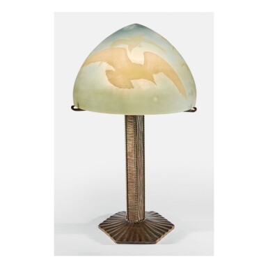 View full screen - View 1 of Lot 126. ÉMILE GALLÉ | "MOUETTES" TABLE LAMP.