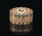 A petite jewelled gold and pietra dura snuff box, Johann Christian Neuber, Dresden, circa 1775