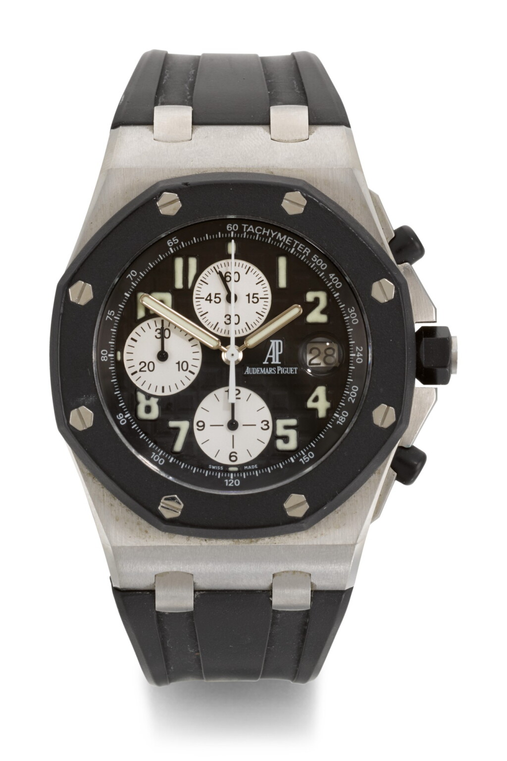 View full screen - View 1 of Lot 42. AUDEMARS PIGUET | ROYAL OAK OFFSHORE, REFERENCE 25940SK.OO.D002CA.01, STAINLESS STEEL AND RUBBER CHRONOGRAPH WRISTWATCH WITH DATE, CIRCA 2011.