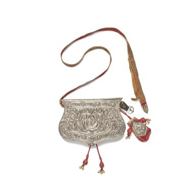 View full screen - View 1 of Lot 114. An Ottoman Silver and Velvet Cartridge Case (Palaska), Turkey or Balkans, 19th Century.
