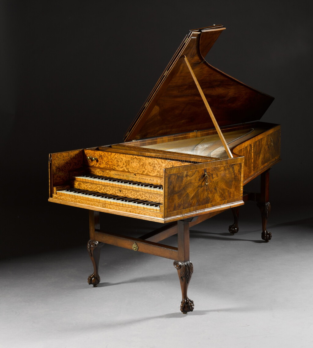 View full screen - View 1 of Lot 10. A George III two-manual harpsichord by Jacob Kirkman, London, 1760.