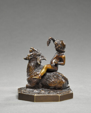 View full screen - View 1 of Lot 276. Bacchus enfant assis sur un bouc (Bacchus sitting on a goat).
