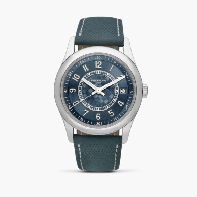 View full screen - View 1 of Lot 2203. Calatrava, Reference 6007 | A limited edition stainless steel wristwatch with date, Made to commemorate the new Patek Philippe manufacture, Circa 2020.