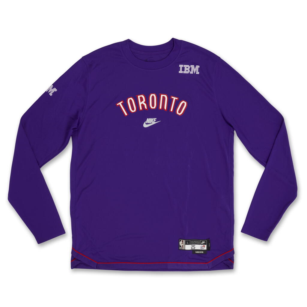 View full screen - View 1 of Lot 165. Chris Boucher Toronto Raptors 2024-2025 Classic Edition Warmup Set .