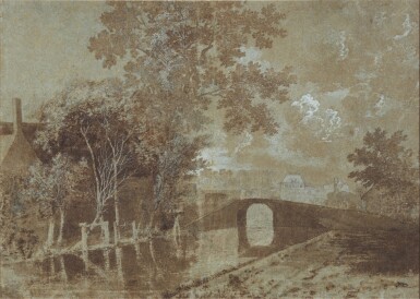 View full screen - View 1 of Lot 41. A Canal Scene by Moonlight.