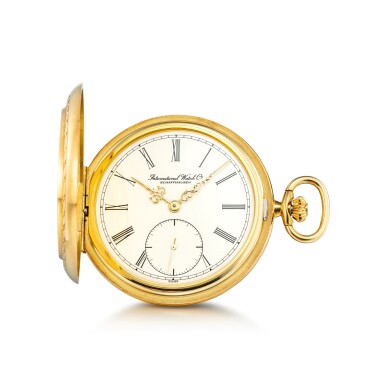 View full screen - View 1 of Lot 358. IWC | REFERENCE 5433, A LIMITED EDITION YELLOW GOLD HUNTING CASE KEYLESS WATCH, MADE FOR TIRO FEDERALE, CIRCA 1990.