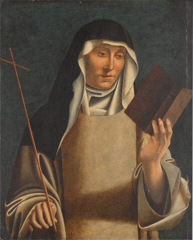 View full screen - View 1 of Lot 15. A female saint.
