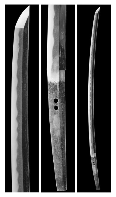 View full screen - View 1 of Lot 52. A Bizen katana | Attributed to Osafune Nagayoshi (Chogi) and Osafune Nagamori | Nanbokucho period, 14th century .