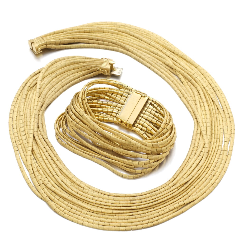 View full screen - View 1 of Lot 178. GOLD DEMI-PARURE.