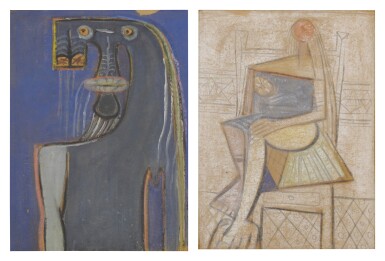 View full screen - View 1 of Lot 427. Femme-cheval (A Double-Sided Work).