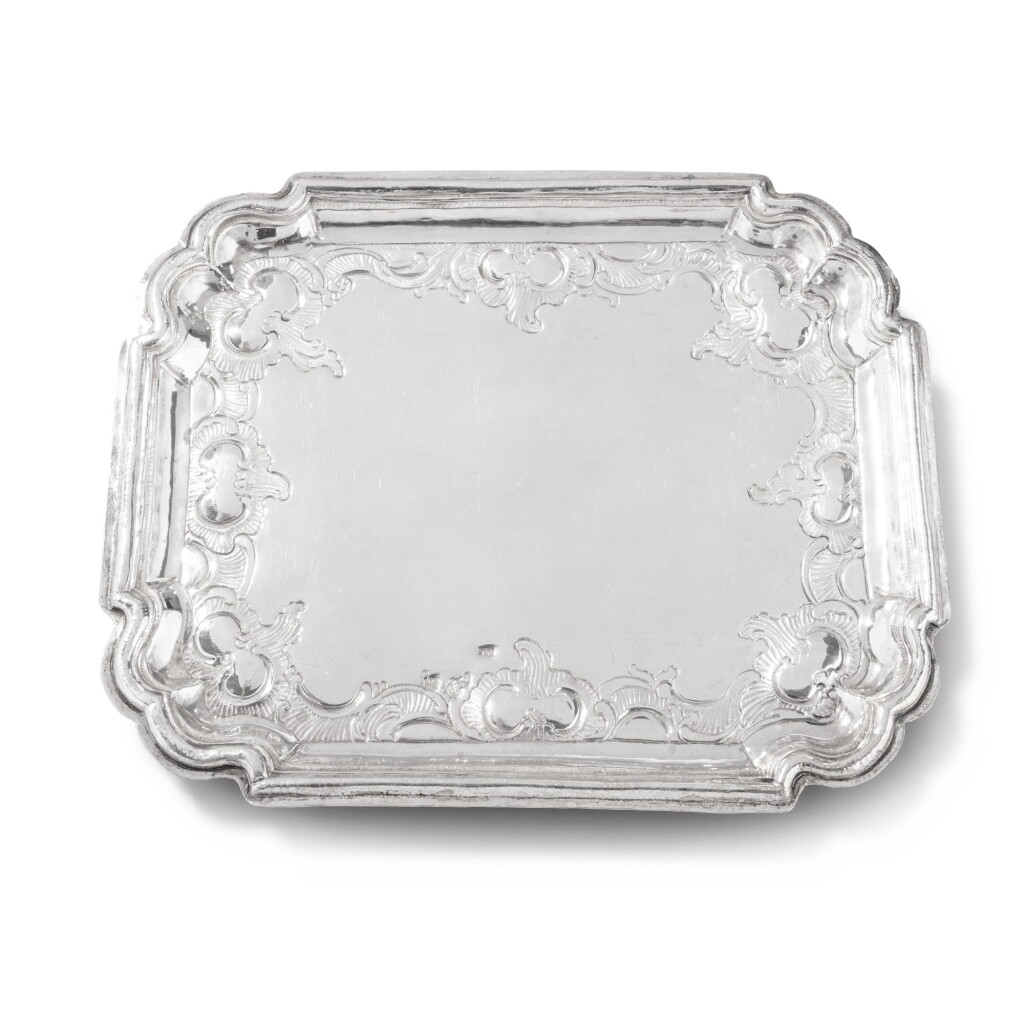 View full screen - View 1 of Lot 1119. A silver tray, maker’s mark Cyrillic FI, Moscow, 1775.