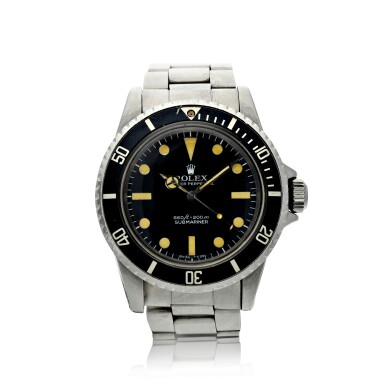 View full screen - View 1 of Lot 286. REFERENCE 5513 SUBMARINER A STAINLESS STEEL AUTOMATIC WRISTWATCH WITH BRACELET, CIRCA 1977.