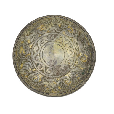 View full screen - View 1 of Lot 442. A parcel-gilt silver bowl, Northern India / Central Asia, 4th - 5th century | 北印度 / 中亞 四至五世紀 銀局部鎏金嬰戲紋盌.