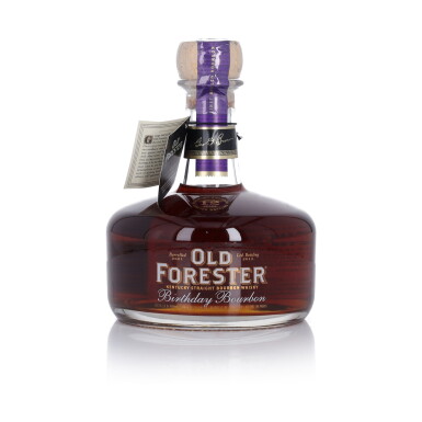 View full screen - View 1 of Lot 274. Old Forester 12 Year Old Birthday Bourbon 2013 Release 98 Proof 2001 (1 BT 75cl).
