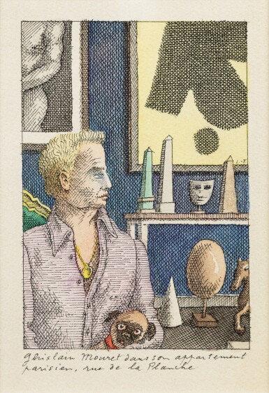 View full screen - View 1 of Lot 262. Ghislain Mouret dans son appartement parisien, rue de la Planche.