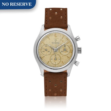 View full screen - View 1 of Lot 212. RODANIA | REFERENCE 5621H A STAINLESS STEEL CHRONOGRAPH WRISTWATCH, CIRCA 1965.