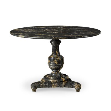 View full screen - View 1 of Lot 41. A Victorian portoro marble centre table, circa 1840.