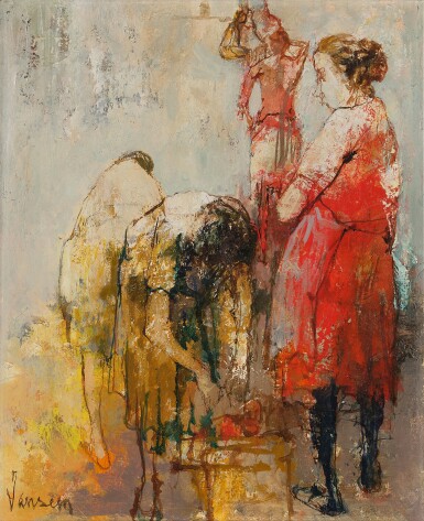 View full screen - View 1 of Lot 641. Four Women Bathing.