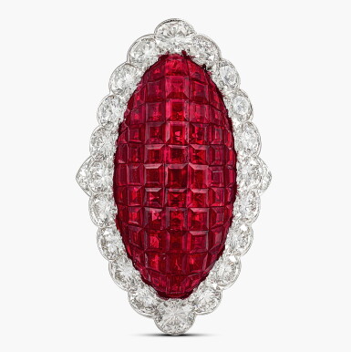 View full screen - View 1 of Lot 1826. Ruby and Diamond ‘Mystery Set’ Ring | 梵克雅寶 | 紅寶石 配 鑽石「隱秘式鑲嵌」戒指.
