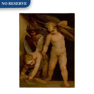 View full screen - View 1 of Lot 118. Putti gathering bundles of reeds.