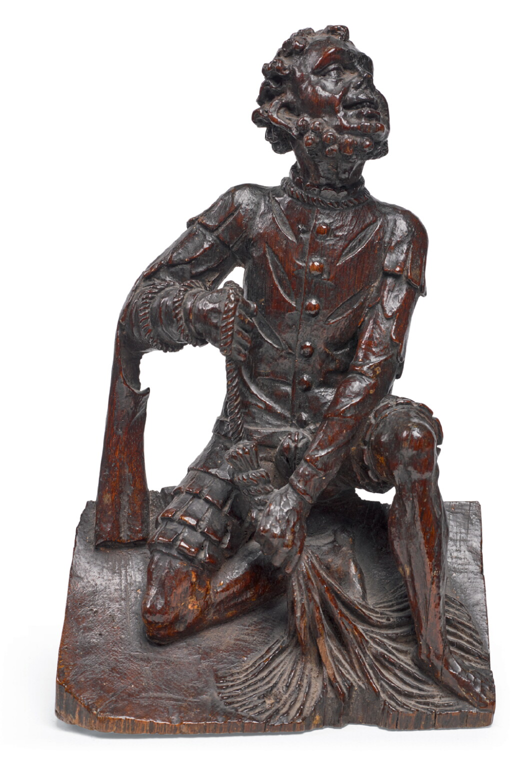 View full screen - View 1 of Lot 30. CIRCLE OF HANS BRÜGGEMANN (1480-CA. 1540), NORTHERN GERMAN, LOWER RHINE, CIRCA 1530 | FIGURE OF A HENCHMAN.