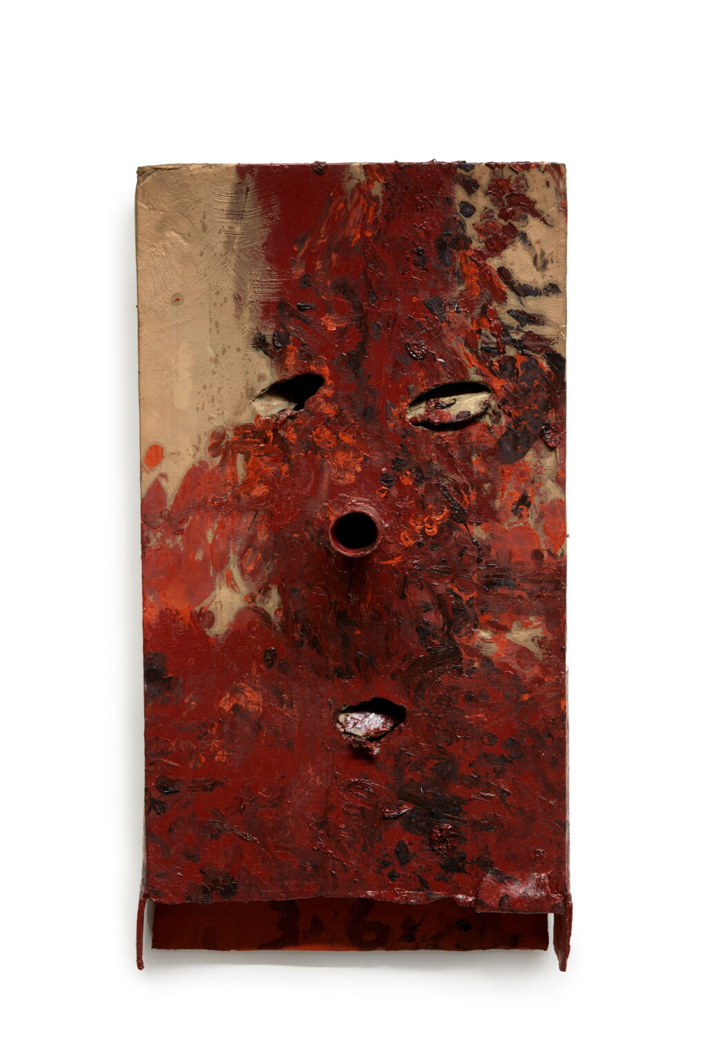 View full screen - View 1 of Lot 479. Untitled (Brown, Orange, Black 3.6.12 FK2 Mask M8.g).