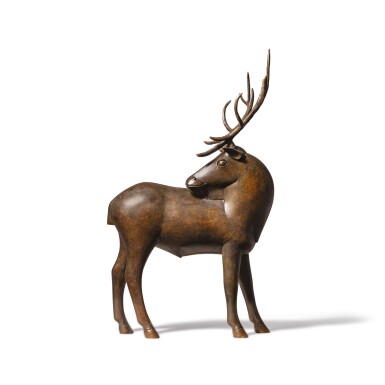 View full screen - View 1 of Lot 18. Wapiti, small model | Wapiti, petit modèle.