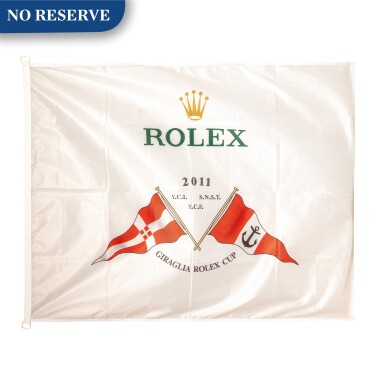 View full screen - View 1 of Lot 8022. Rolex | A nylon flag, Made for the Giraglia Rolex Cup, Circa 2011 | 勞力士 | 尼龍旗幟,為Giraglia Rolex Cup而製,約2011年製.
