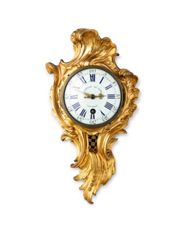 View full screen - View 1 of Lot 182. A gilt-bronze cartel d'alcôve, Louis XV, circa 1750 | Cartel d'alcôve en bronze doré d'époque Louis XV, vers 1750.