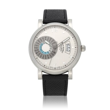 View full screen - View 1 of Lot 64. Hora Mundi II | Limited edition stainless steel time-zone wristwatch with date | Circa 2005.