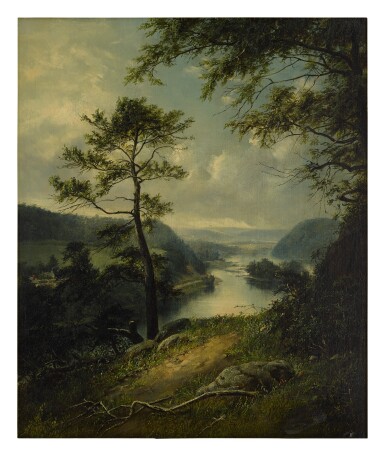View full screen - View 1 of Lot 19. WILLIAM SANFORD MASON | LANDSCAPE WITH RIVER.