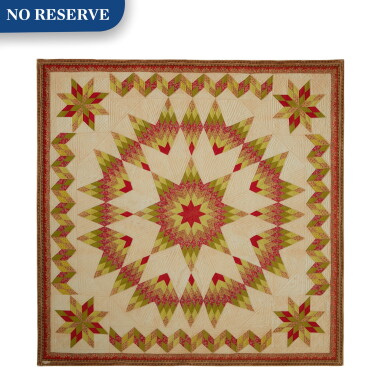 View full screen - View 1 of Lot 354. 'Broken Star' Pieced Crib Quilt, Ohio, circa 1860.