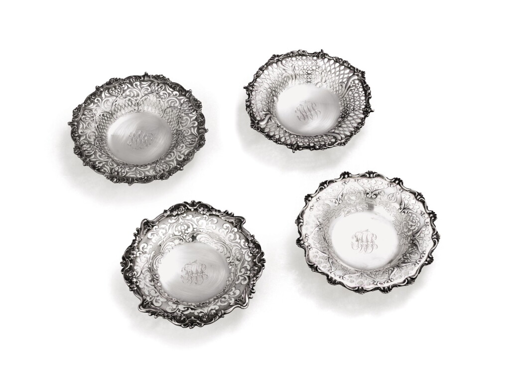 Voir en plein écran - Voir 1 du lot 24. Four American silver bonbon dishes, Tiffany & Co., New York, 1873-1891.