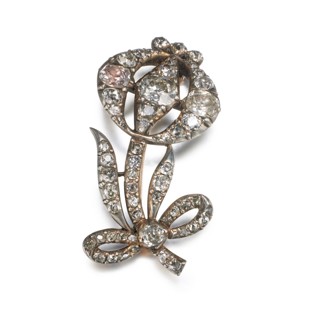 View full screen - View 1 of Lot 4. Empress Catherine the Great: A Silver and Diamond-Set Flower Dress Trimming from the Russian Crown Jewels, attributed to Louis David Duval, circa 1780.