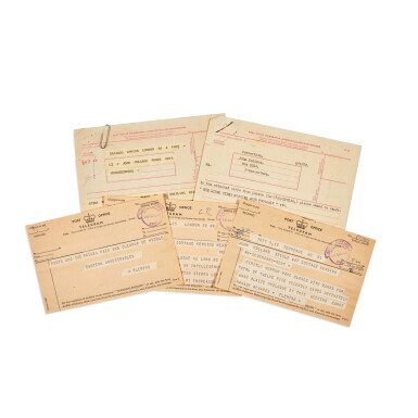 View full screen - View 1 of Lot 51. Ian Fleming, John Collard & Sir Percy Sillitoe | The Diamond Smugglers, correspondence relating to the book's production, 1957.