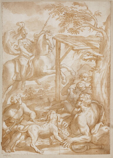 View full screen - View 1 of Lot 724. Erminia and the Shepherds.
