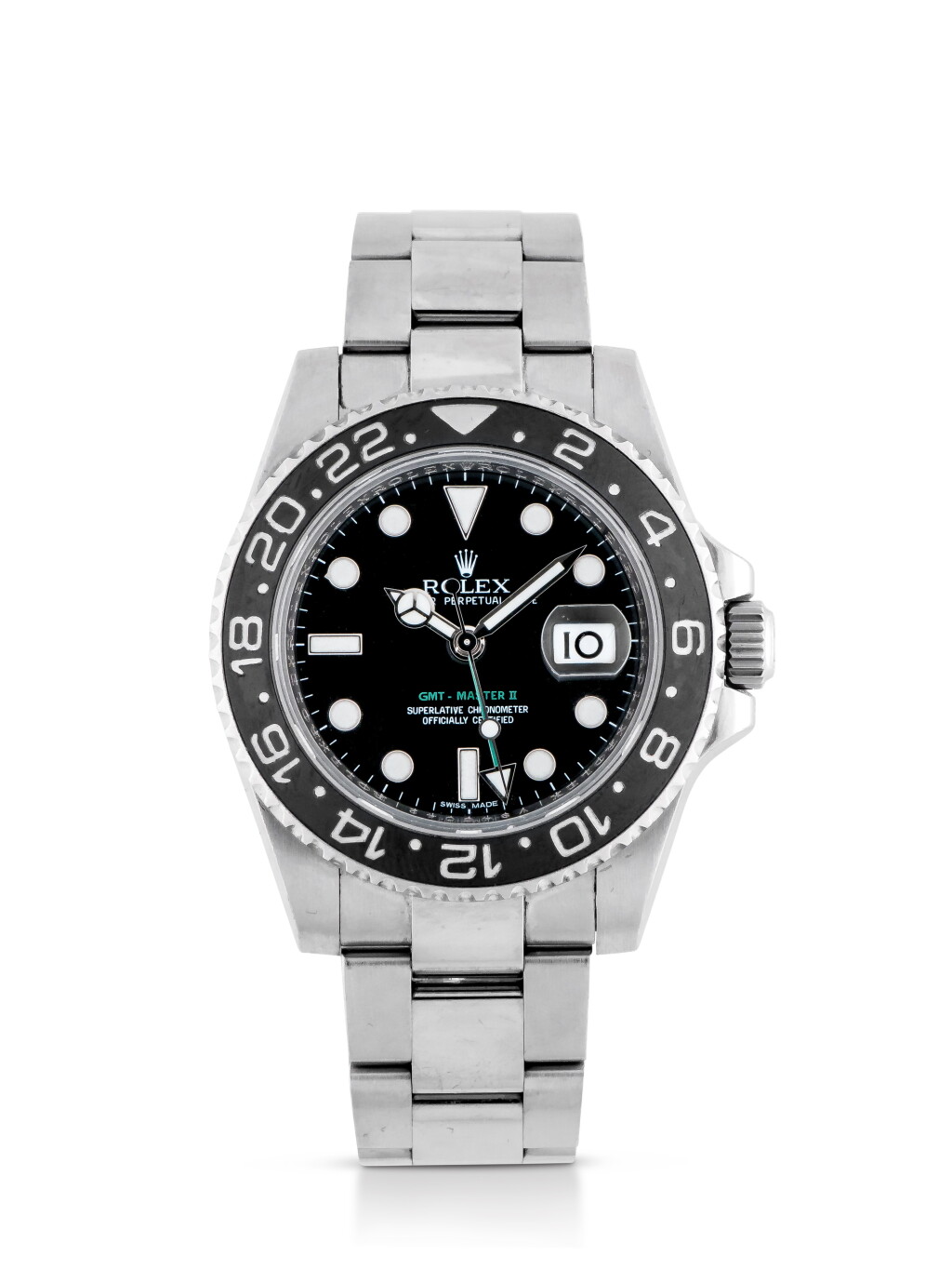 View full screen - View 1 of Lot 2. ROLEX | GMT-MASTER II, REF 116710 STAINLESS STEEL DUAL TIME WRISTWATCH WITH DATE AND BRACELET CIRCA 2010.