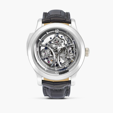 View full screen - View 1 of Lot 2210. Master Minute Repeater, Reference 164 T4 50 | A limited edition titanium semi-skeletonised minute repeating wristwatch with spring torque and power reserve indication, Circa 2006.