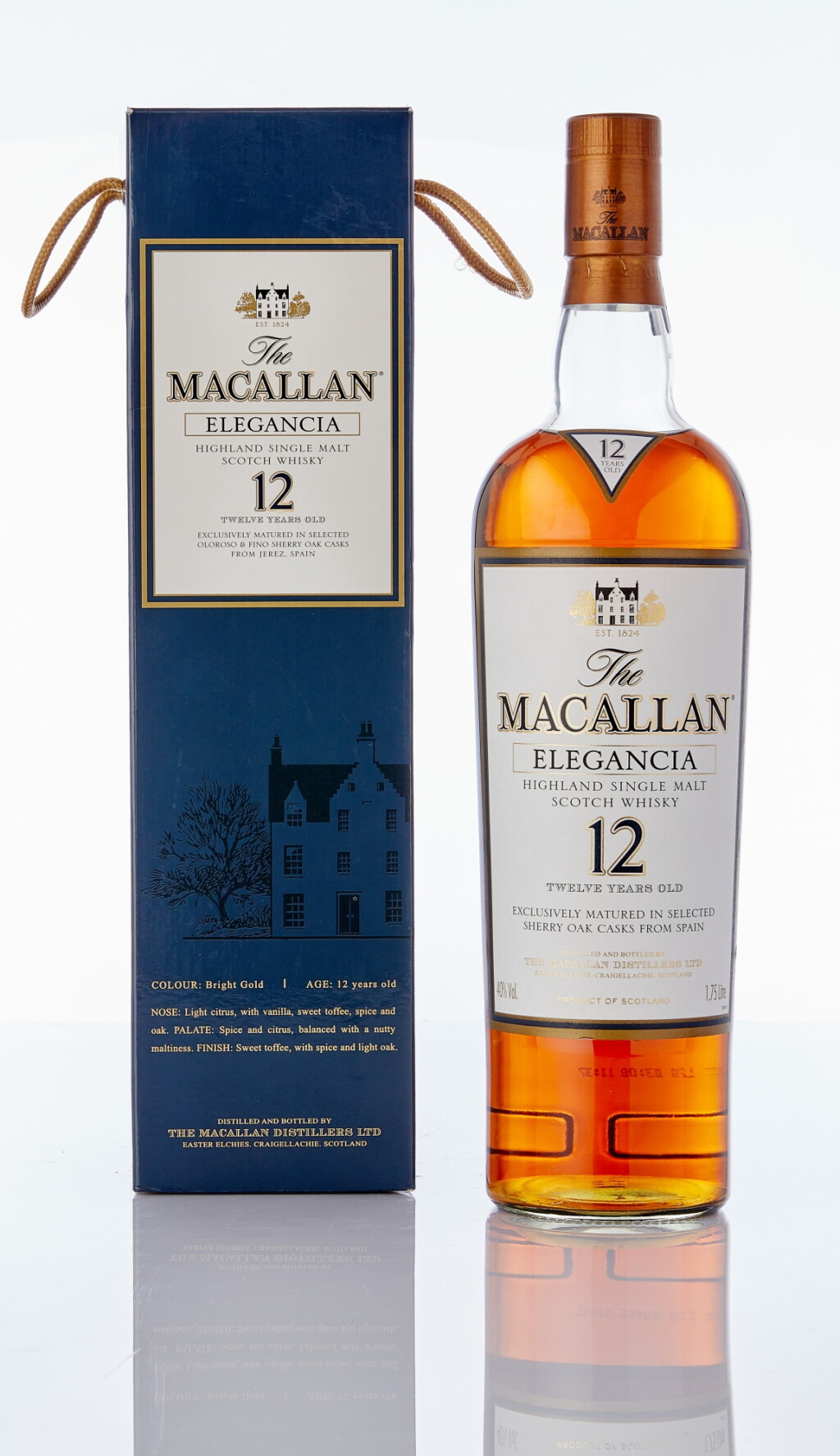 View full screen - View 1 of Lot 6072. The Macallan Elegancia 12 Year Old 40.0 abv NV (1 B175).