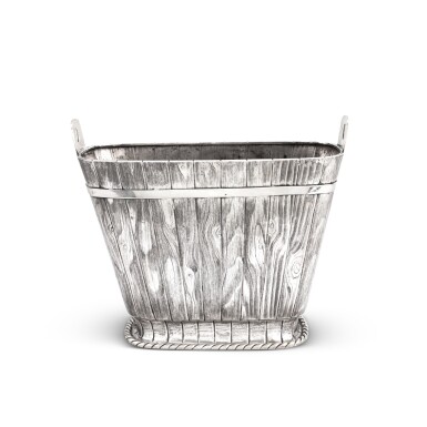 View full screen - View 1 of Lot 5. An Italian silver bucket-shaped wine-cooler, Buccellati, Milan, circa 1960 | Seau à rafraîchir en argent en forme de baquet par Buccellati, Milan, vers 1960.