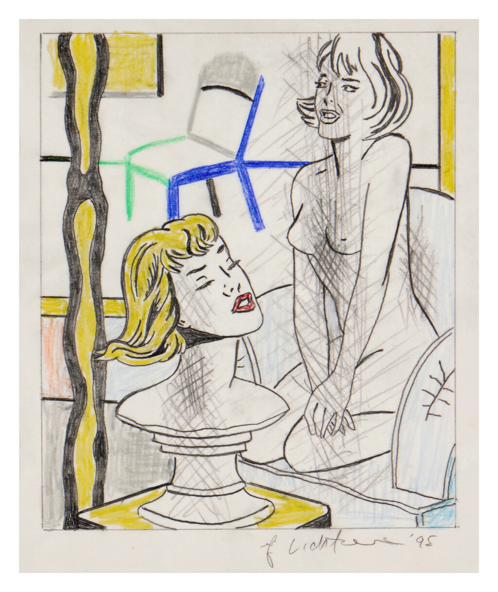 View full screen - View 1 of Lot 6. Nude with Bust (Study).