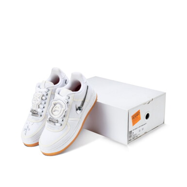 View full screen - View 1 of Lot 804. Travis Scott Signed | Nike Air Force 1 'Travis Scott AF100' | US 7.