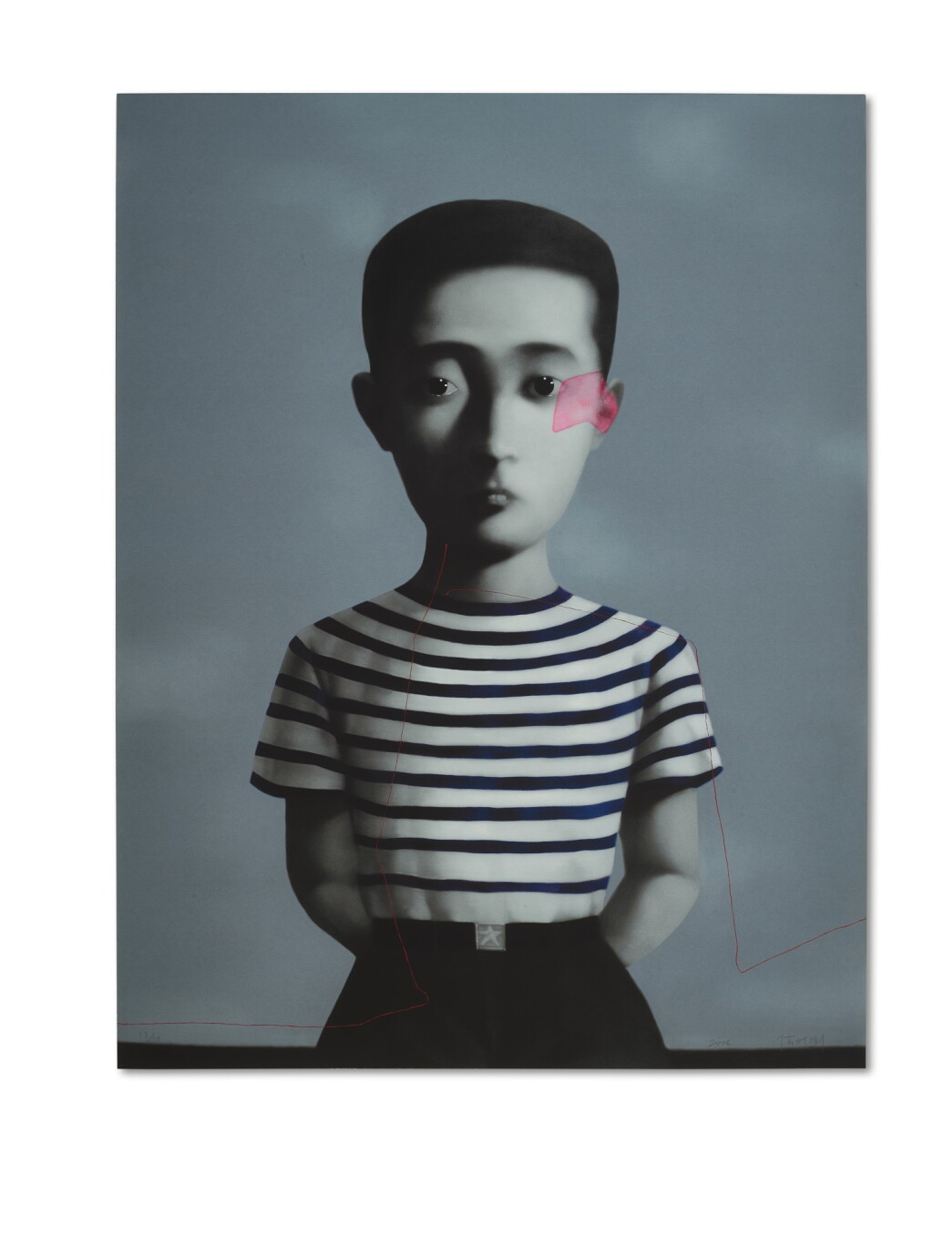 View full screen - View 1 of Lot 9041. 張曉剛 Zhang Xiaogang | 大家庭(男孩)Big Family (Boy).