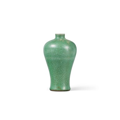 View full screen - View 1 of Lot 187. An apple-green-glazed baluster vase, Qing dynasty, 18th / 19th century.