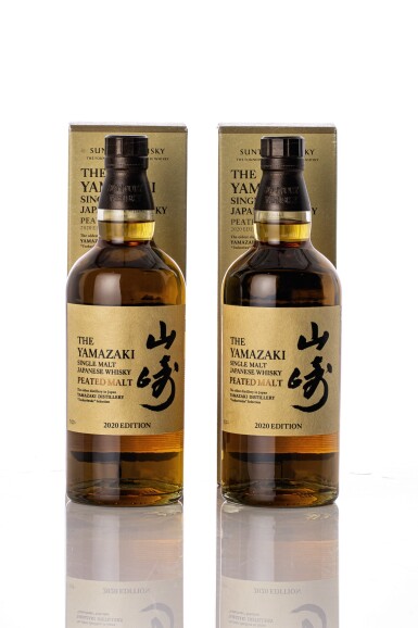 View full screen - View 1 of Lot 5540. 山崎 Yamazaki Peated Malt 2020 Edition 48.0 ABV NV (2 BT70).