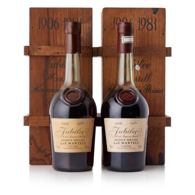 View full screen - View 1 of Lot 6564. Martell Cognac 1906-1981 Jubilee 40.0 abv NV (2 BT70).