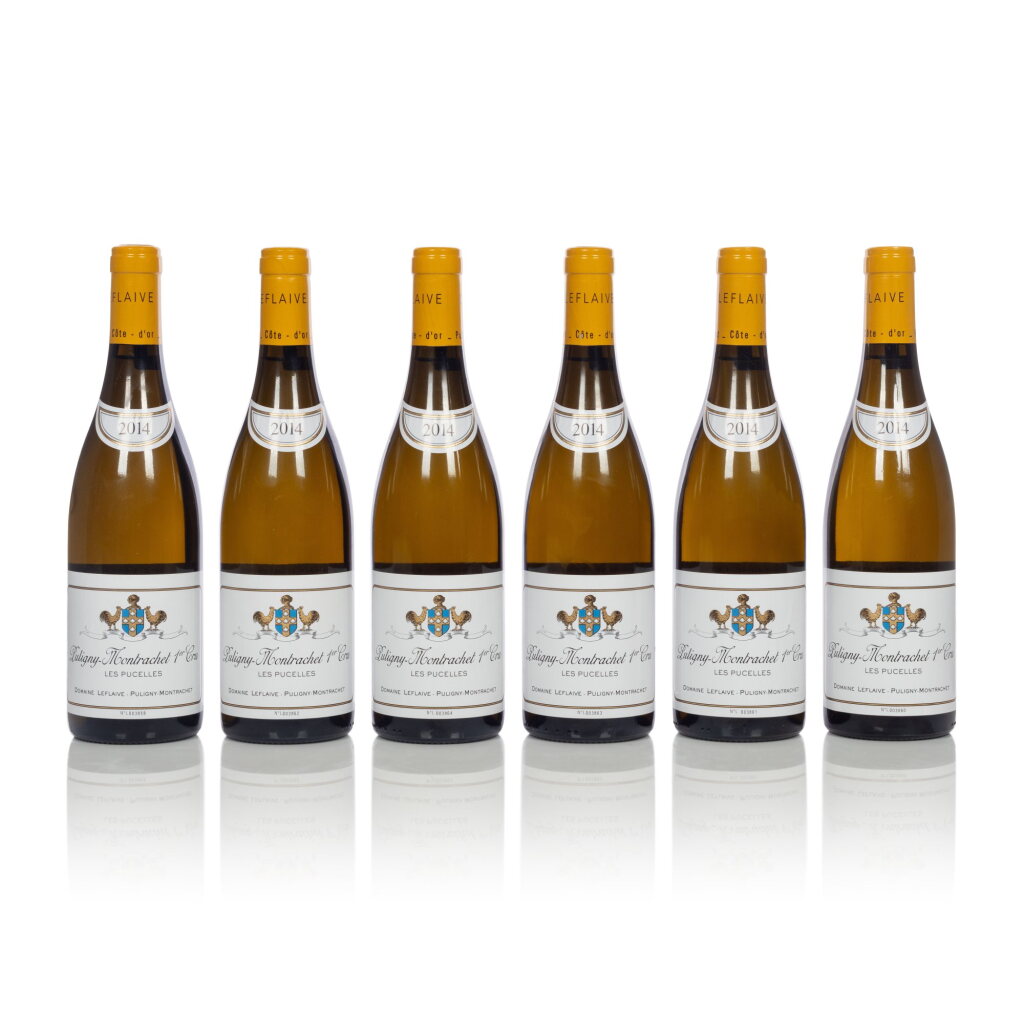 View full screen - View 1 of Lot 241. Puligny Montrachet, Les Pucelles 2014 Domaine Leflaive (6 BT).