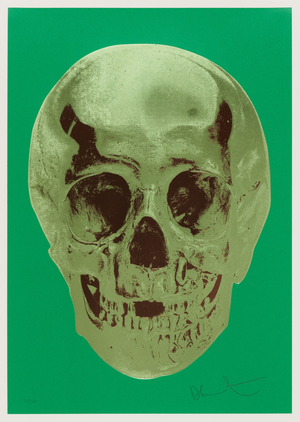 View full screen - View 1 of Lot 85. Viridian Leaf Green Chocolate Skull.
