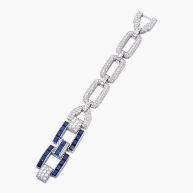 View full screen - View 1 of Lot 875. Sapphire and Diamond Bracelet.